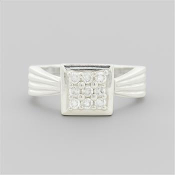 NO RESERVE 1.27 Ct Cubic Zirconia 925 Sterling Silver Ring