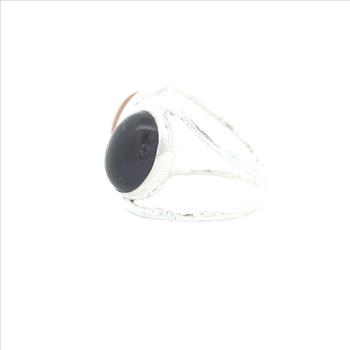 NO RESERVE 12.85 Ct Amethyst, Moonstone 925 Sterling Silver Ring