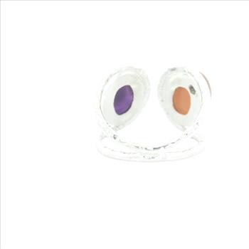NO RESERVE 12.85 Ct Amethyst, Moonstone 925 Sterling Silver Ring