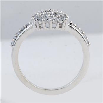 NO RESERVE 1.29 Ct Round Cubic Zirconia 925 Sterling Silver Ring