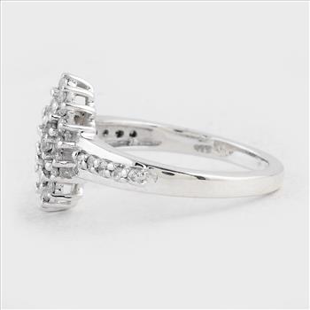 NO RESERVE 1.29 Ct Round Cubic Zirconia 925 Sterling Silver Ring