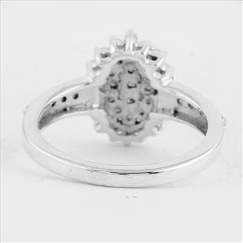 NO RESERVE 1.29 Ct Round Cubic Zirconia 925 Sterling Silver Ring