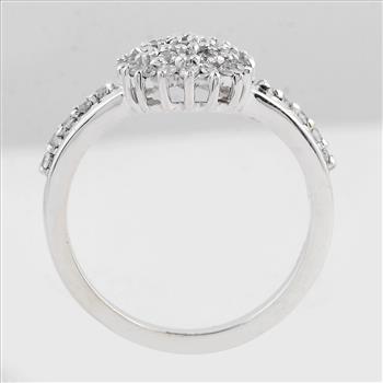 NO RESERVE 1.29 Ct Round Cubic Zirconia 925 Sterling Silver Ring