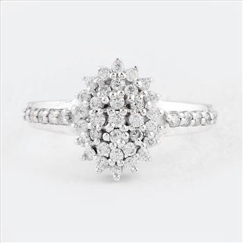 NO RESERVE 1.29 Ct Round Cubic Zirconia 925 Sterling Silver Ring