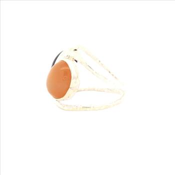 NO RESERVE 12.98 Ct Amethyst, Moonstone 925 Sterling Silver Ring
