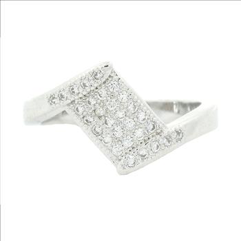 NO RESERVE 1.34 Ct Cubic Zirconia 925 Sterling Silver Ring