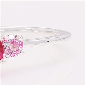 NO RESERVE 1.34 Ct Round Pink Topaz 925 Sterling Silver Ring