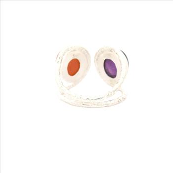 NO RESERVE 13.53 Ct Amethyst, Moonstone 925 Sterling Silver Ring