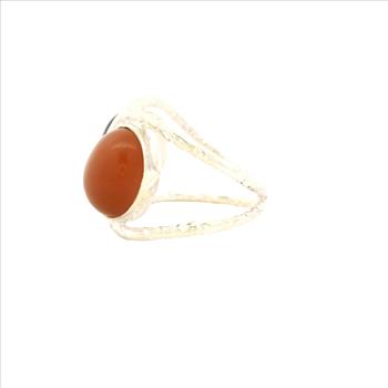 NO RESERVE 13.83 Ct Amethyst, Moonstone 925 Sterling Silver Ring