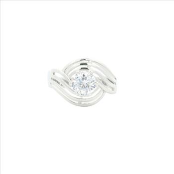 NO RESERVE 1.43 Ct Cubic Zirconia 925 Sterling Silver Ring