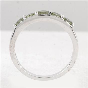 NO RESERVE 1.43 Ct Round Peridot 925 Sterling Silver Ring