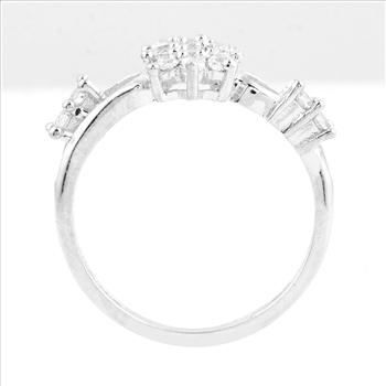 NO RESERVE 1.45 Ct Cubic Zirconia 925 Sterling Silver Ring