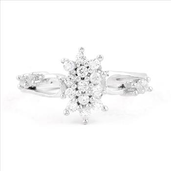 NO RESERVE 1.45 Ct Cubic Zirconia 925 Sterling Silver Ring