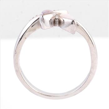 NO RESERVE 1.45 Ct Pearl Cz 925 Sterling Silver Ring