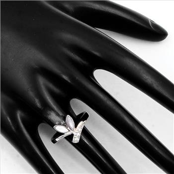 NO RESERVE 1.45 Ct Pearl Cz 925 Sterling Silver Ring