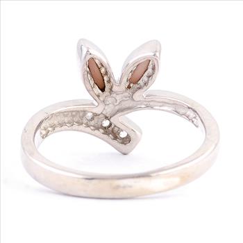 NO RESERVE 1.45 Ct Pearl Cz 925 Sterling Silver Ring