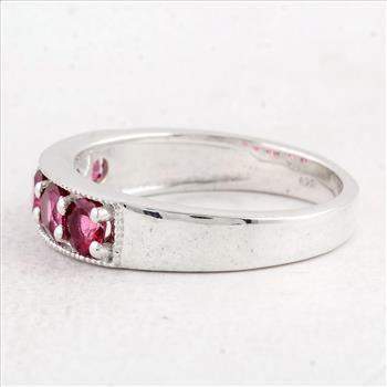 NO RESERVE 1.45 Ct Round Pink Topaz 925 Sterling Silver Ring