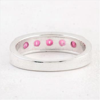 NO RESERVE 1.45 Ct Round Pink Topaz 925 Sterling Silver Ring