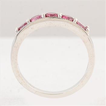 NO RESERVE 1.45 Ct Round Pink Topaz 925 Sterling Silver Ring