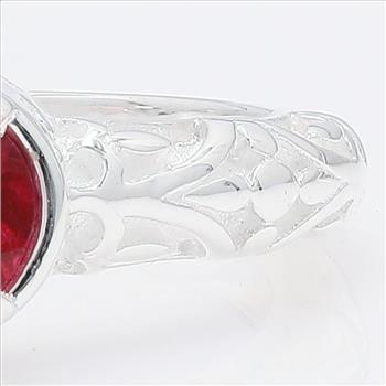 NO RESERVE 1.47 Ct Oval Pink Topaz 925 Sterling Silver Ring