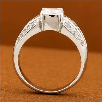 NO RESERVE 14.87 Ct Cubic Zirconia 925 Sterling Silver Ring