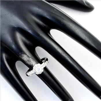 NO RESERVE 1.49 Ct Cubic Zirconia 925 Sterling Silver Ring