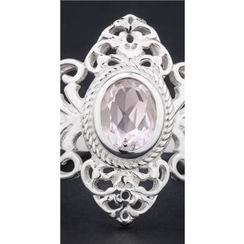 NO RESERVE 1.51 Ct Oval White Topaz 925 Sterling Silver Ring