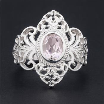 NO RESERVE 1.51 Ct Oval White Topaz 925 Sterling Silver Ring