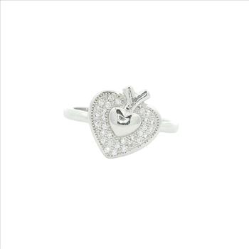 NO RESERVE 1.54 Ct Cubic Zirconia 925 Sterling Silver Ring