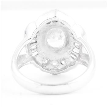NO RESERVE 15.48 Ct Cubic Zirconia 925 Sterling Silver Ring