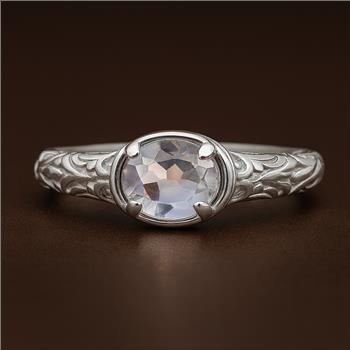 NO RESERVE 1.55 Ct Oval White Topaz 925 Sterling Silver Ring