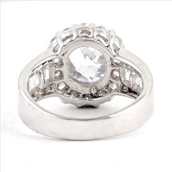 NO RESERVE 15.86 Ct Cubic Zirconia 925 Sterling Silver Ring