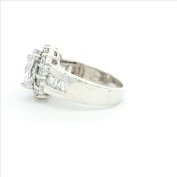 NO RESERVE 16.26 Ct Cubic Zirconia 925 Sterling Silver Ring
