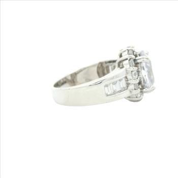 NO RESERVE 16.26 Ct Cubic Zirconia 925 Sterling Silver Ring