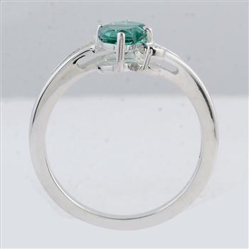 NO RESERVE 1.67 Ct Heart Green Topaz 925 Sterling Silver Ring
