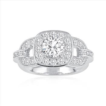 NO RESERVE 1.712 ct. t.w. Moissanite Ring in Sterling Silver. Size 7