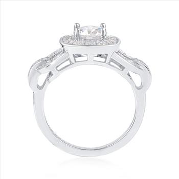 NO RESERVE 1.712 ct. t.w. Moissanite Ring in Sterling Silver. Size 8
