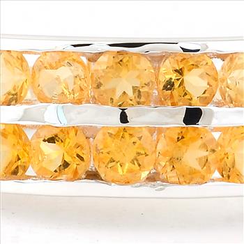 NO RESERVE 1.72 Ct Round Citrine 925 Sterling Silver Ring