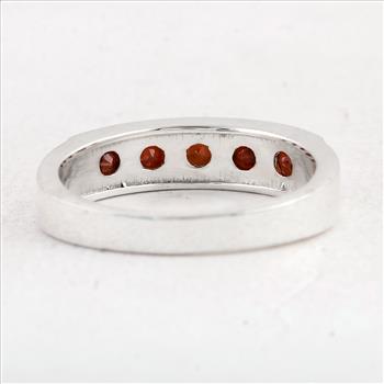 NO RESERVE 1.72 Ct Round Garnet 925 Sterling Silver Ring