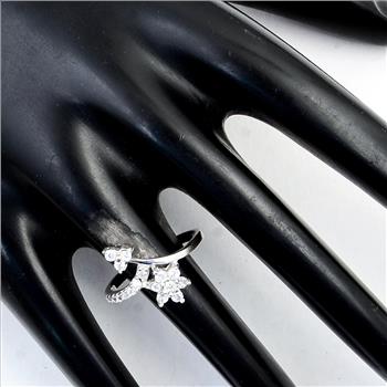 NO RESERVE 1.78 Ct Cubic Zirconia 925 Sterling Silver Ring