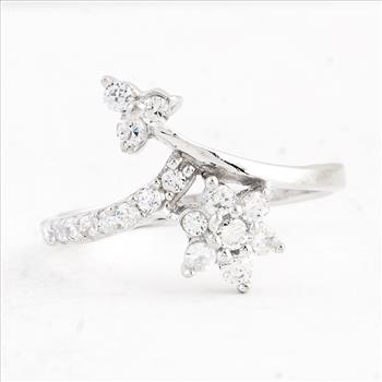 NO RESERVE 1.78 Ct Cubic Zirconia 925 Sterling Silver Ring