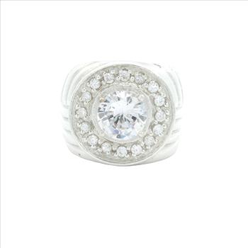 NO RESERVE 18.18 Ct Cubic Zirconia 925 Sterling Silver Ring