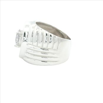 NO RESERVE 18.18 Ct Cubic Zirconia 925 Sterling Silver Ring