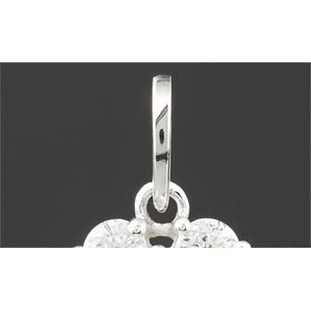 NO RESERVE 1.85 Ct Round Citrine, Cubic Zirconia 925 Sterling Silver Pendant