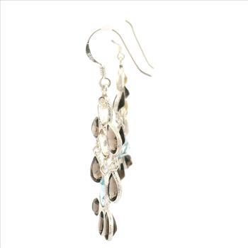 NO RESERVE 18.68 Ct Blue Topaz, Citrine 925 Sterling Silver Earrings