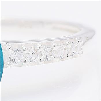 NO RESERVE 1.90 Ct Oval Tz Color Topaz, Cubic Zirconia 925 Sterling Silver Ring