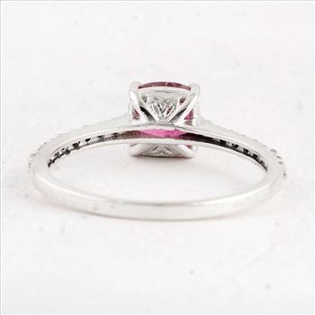 NO RESERVE 1.93 Ct Cushion Pink Topaz 925 Sterling Silver Ring