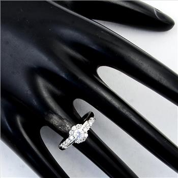 NO RESERVE 1.95 Ct Cubic Zirconia 925 Sterling Silver Ring