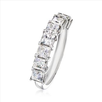 NO RESERVE 2.00 ct. t.w. Moissanite Ring in Sterling Silver. Size 8