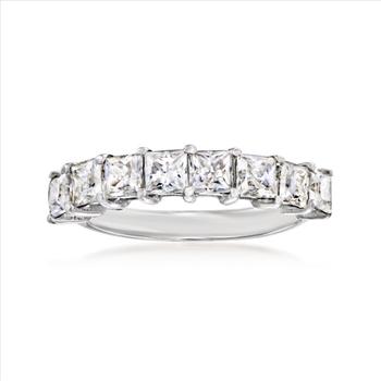 NO RESERVE 2.00 ct. t.w. Moissanite Ring in Sterling Silver. Size 8